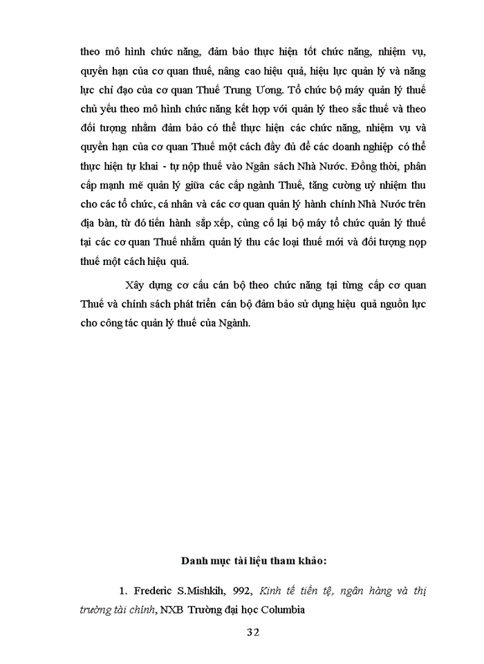 image for page Kiện toàn tổ chức bộ máy quản lý thuế đáp ứng yêu cầu cải cách và hiện đại hoá ngành thuế