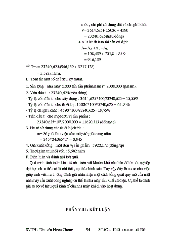 image for page THS Đồ án Xây dựng nhà máy SiLiCat