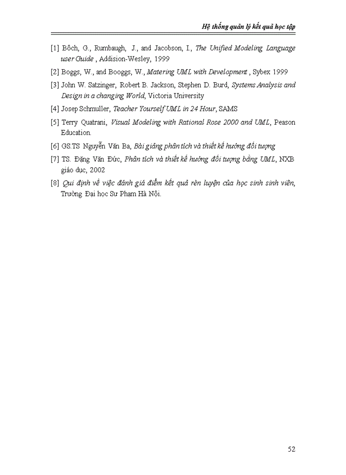 image for page Phân tích và thiết kế hệ thống quản lý kết quả học tập bằng uml