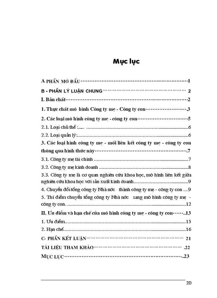 image for page Ưu điểm và hạn chế của mô hình Công ty mẹ - Công ty con