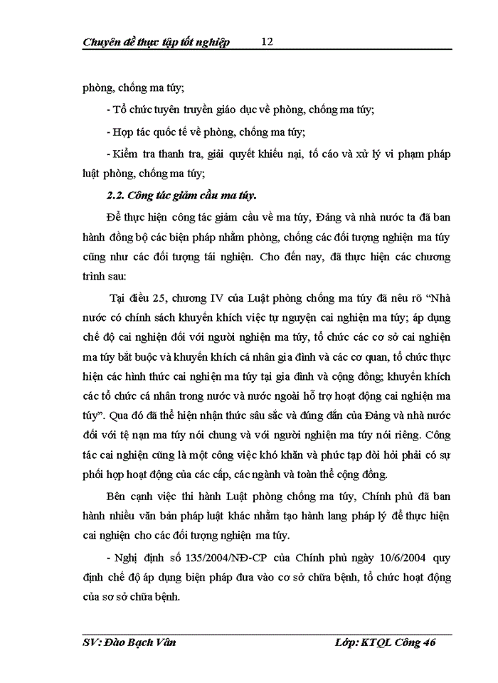 image for page Thực trạng về công tác tổ chức quản lý dạy nghề và tạo việc làm cho người sau cai nghiện tại thành phố hồ chí minh