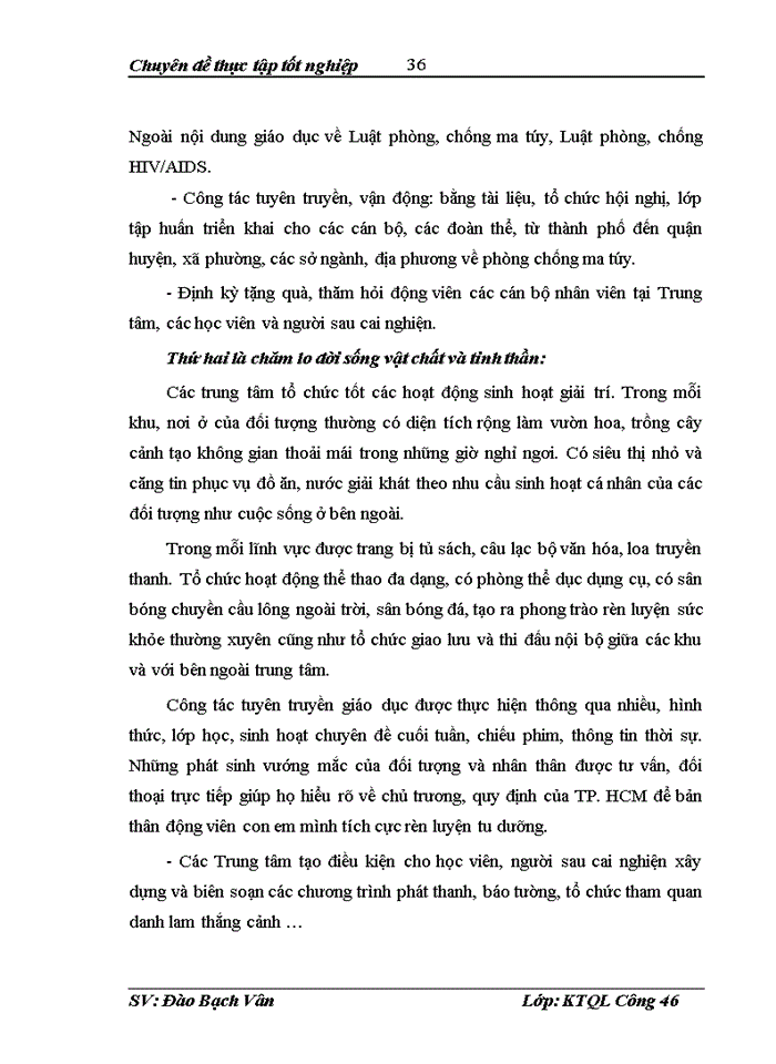 image for page Thực trạng về công tác tổ chức quản lý dạy nghề và tạo việc làm cho người sau cai nghiện tại thành phố hồ chí minh