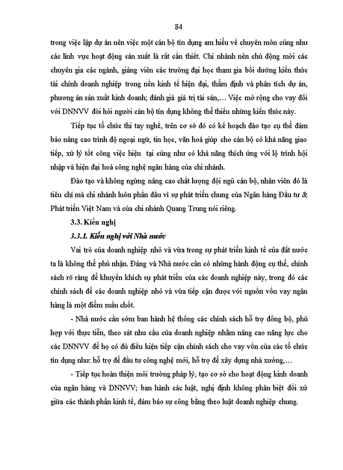image for page Mở rộng cho vay đối với doanh nghiệp nhỏ và vừa tại Ngân hàng Đầu tư và Phát triển Việt Nam chi nhánh Quang Trung