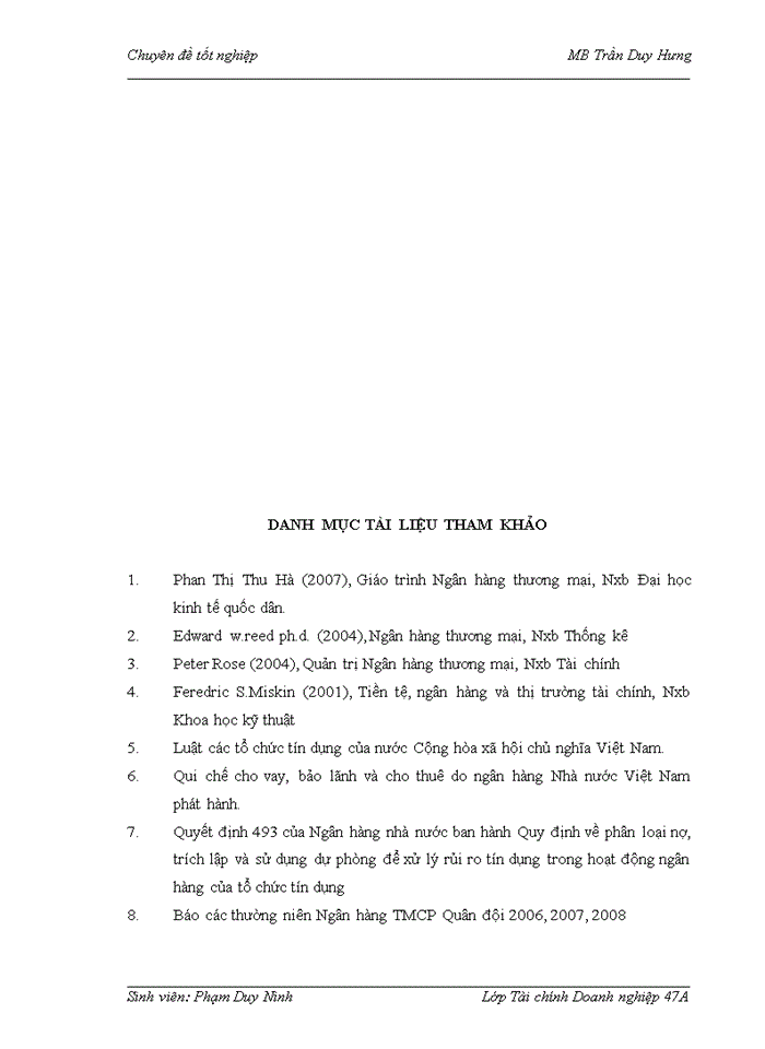 image for page Mở rộng hoạt động cho vay tiêu dùng tại Ngân hàng Thương mại Cổ phần Quân đội Chi nhánh Trần Duy Hưng