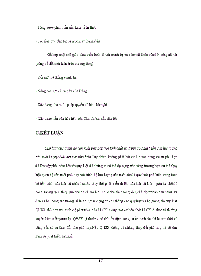 image for page Quy luật Quan hệ Sản xuất phù hợp với tính chất và trình độ phát triển của Lực lượng Sản xuất và sự vận dụng quy luật đó trong Xây dựng kinh tế ở Việt Nam