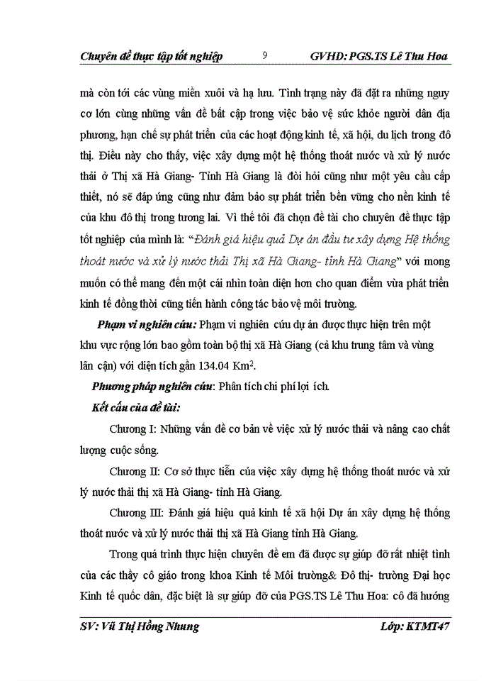 image for page Đánh giá hiệu quả Dự án đầu tư Xây dựng hệ thống thoát nước và xử lý nước thải thị xã Hà Giang- tỉnh Hà Giang