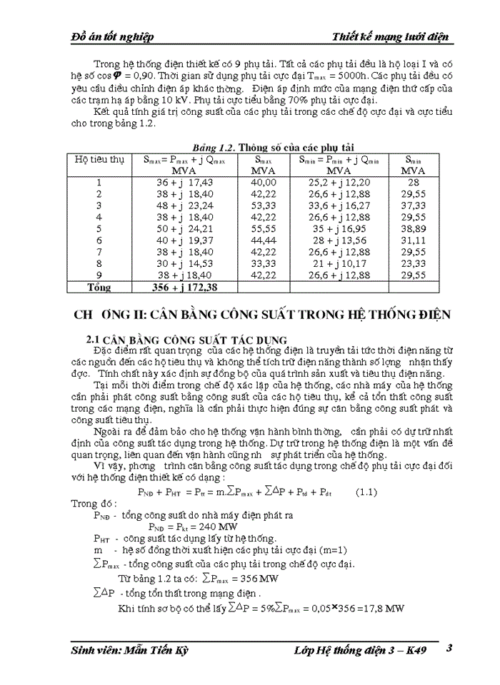 image for page Đồ án tốt nghiệp Thiết kế mạng lưới điện