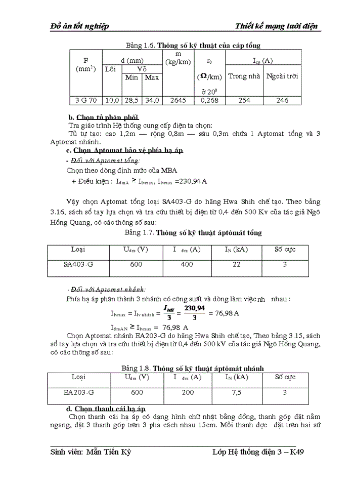 image for page Đồ án tốt nghiệp Thiết kế mạng lưới điện