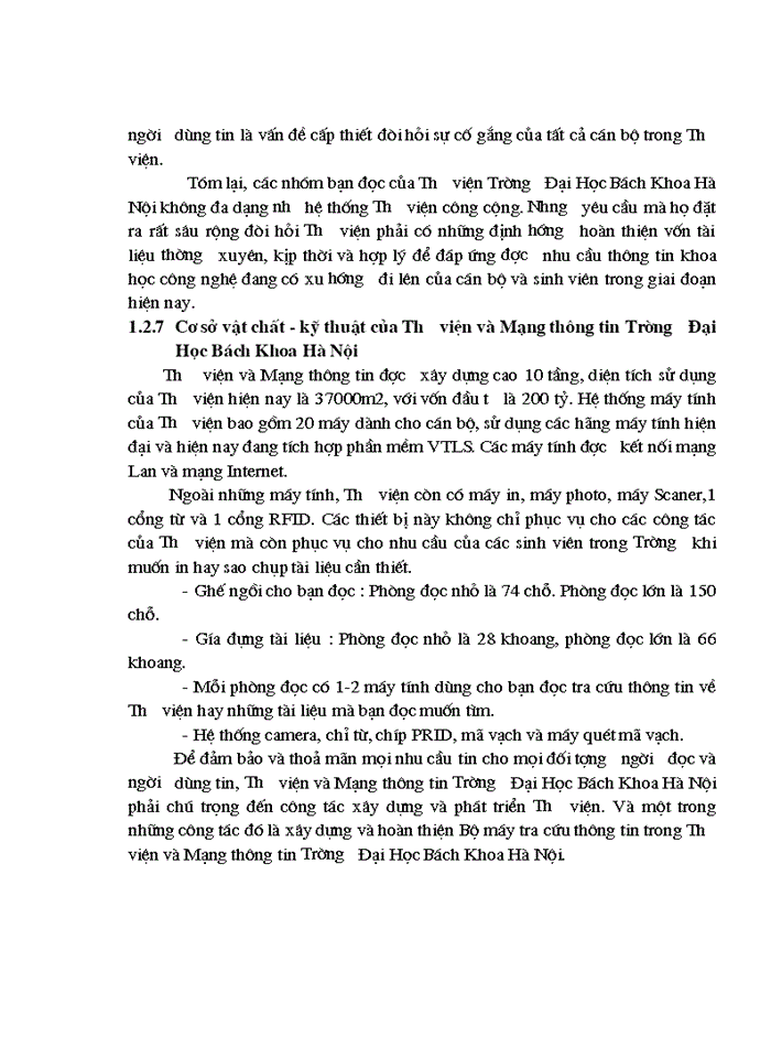 image for page Thực trạng Xây dựng và khai thác Bộ máy tra cứu tin của Thư viện và Mạng thông tin Trường Đại Học Bách Khoa Hà Nội