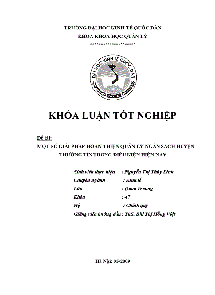 image for page Một Số Giải Pháp Hoàn Thiện Quản Lý Ngân Sách Huyện Thường Tín Trong Điều Kiện Hiện Nay