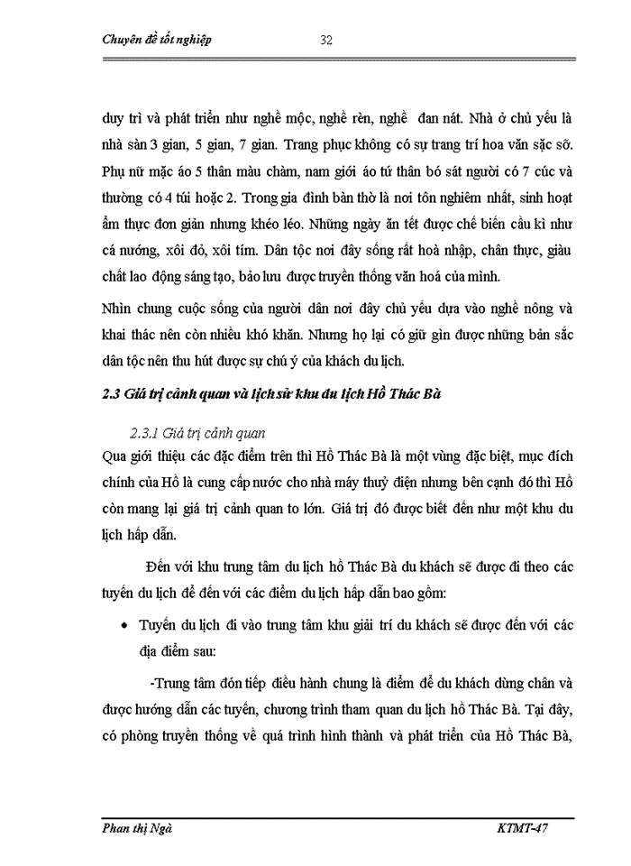 image for page Lượng giá giá trị cảnh quan khu du lịch hồ thác bà bằng phương pháp chi phí du lịch