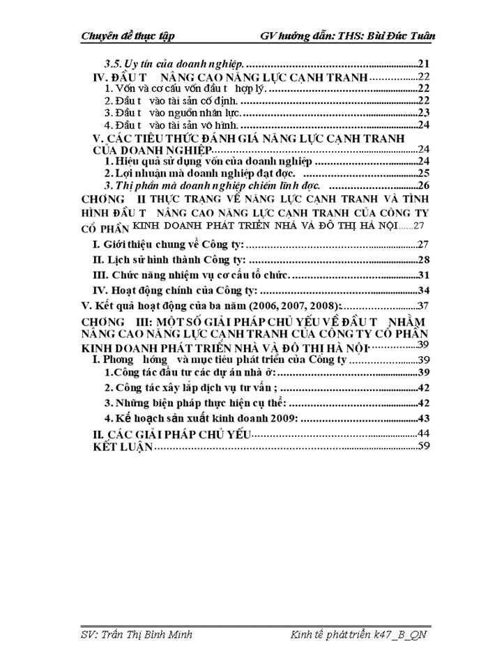 image for page Đầu tư nhằm nâng cao năng lực cạnh tranh của Công ty Cổ phần Kinh doanh phát triển nhà và đụ thị Hà Nội