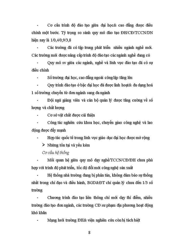 image for page Đánh giá đề án Quy hoạch mạng lưới các trường đại học cao đẳng giai đoạn 2006 2020