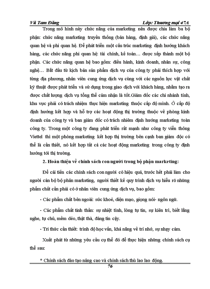 image for page Hoàn Thiện hoạt động marketing của Công ty viễn thông Viettel Viettel telecom - Tổng Công ty viễn thông quân đội