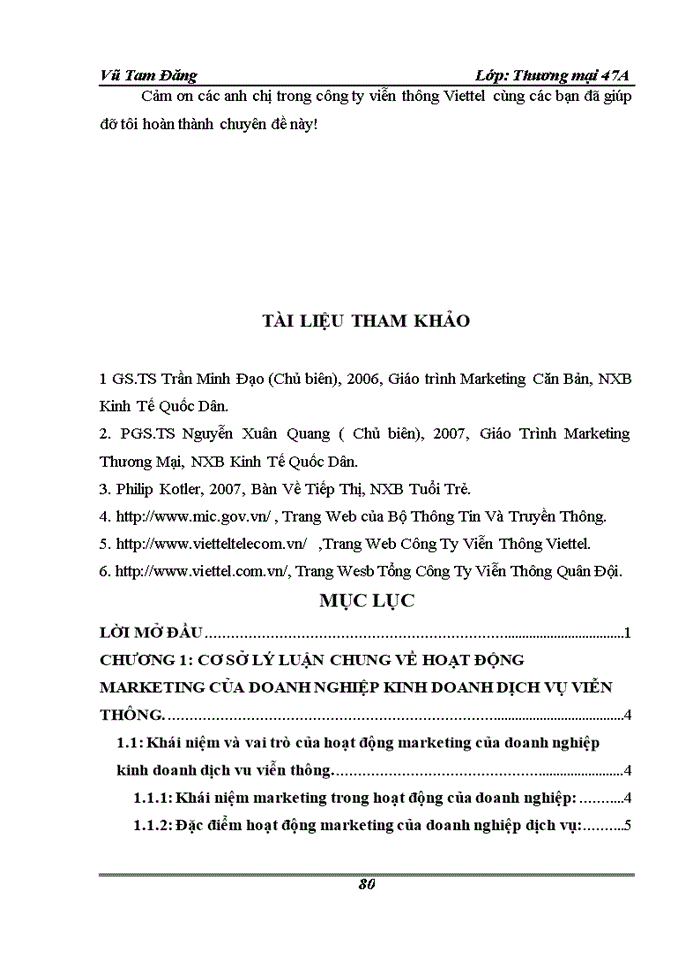 image for page Hoàn Thiện hoạt động marketing của Công ty viễn thông Viettel Viettel telecom - Tổng Công ty viễn thông quân đội