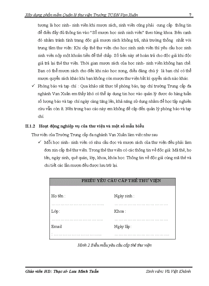 image for page Xây dựng phần mềm Quản lý thư viện Trường TCĐN Vạn Xuân