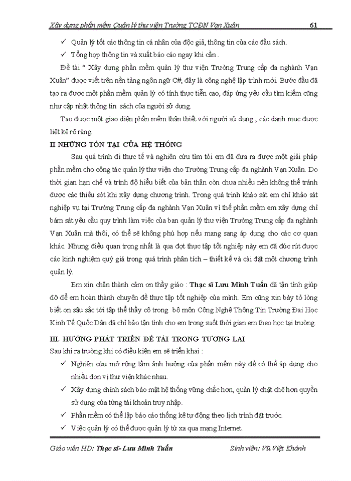 image for page Xây dựng phần mềm Quản lý thư viện Trường TCĐN Vạn Xuân