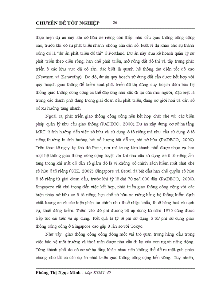 image for page Lồng ghép các vấn đề bảo vệ môi trường trong quy hoạch phát triển và khai thác hệ thống giao thông đường bộ tại Hà Nội giai đoạn 2010-2020