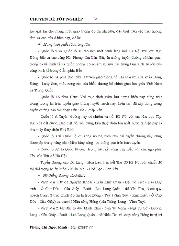 image for page Lồng ghép các vấn đề bảo vệ môi trường trong quy hoạch phát triển và khai thác hệ thống giao thông đường bộ tại Hà Nội giai đoạn 2010-2020