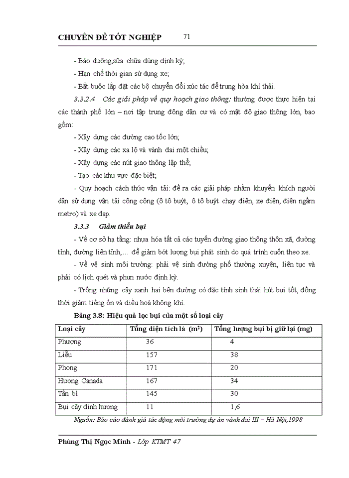 image for page Lồng ghép các vấn đề bảo vệ môi trường trong quy hoạch phát triển và khai thác hệ thống giao thông đường bộ tại Hà Nội giai đoạn 2010-2020