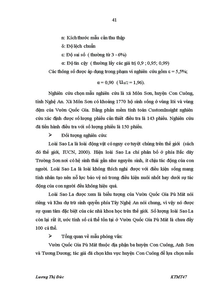 image for page Sử dụng phương pháp đánh giá ngẫu nhiên CVM để đánh giá giá trị bảo tồn loài Sao La ở Vườn Quốc Gia Pù Mát tỉnh Nghệ An