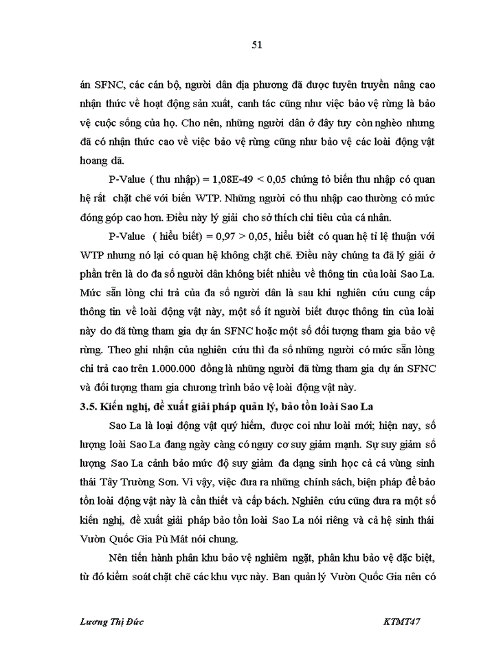 image for page Sử dụng phương pháp đánh giá ngẫu nhiên CVM để đánh giá giá trị bảo tồn loài Sao La ở Vườn Quốc Gia Pù Mát tỉnh Nghệ An
