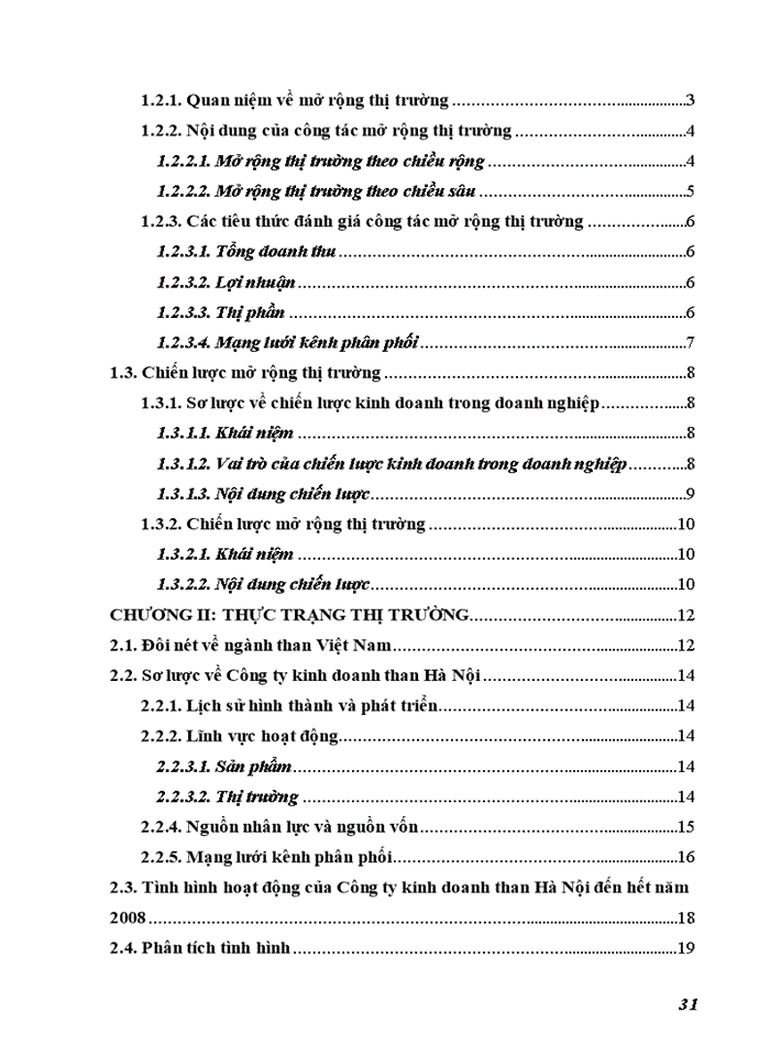 image for page Chiến lược mở rộng thị trường của Công ty Kinh doanh than Hà Nội đến năm 2015