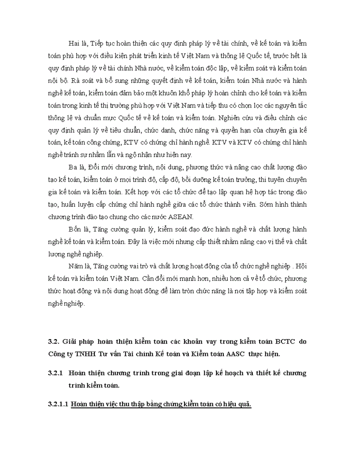 image for page THS Hoàn thiện chương trình Kiểm toán các khoản vay trong Kiểm toán Báo cáo tài chính do Công ty Trách nhiệm Hữu hạn dịch vụ tư vấn tài chính Kế toán và Kiểm toán AASC thực hiện