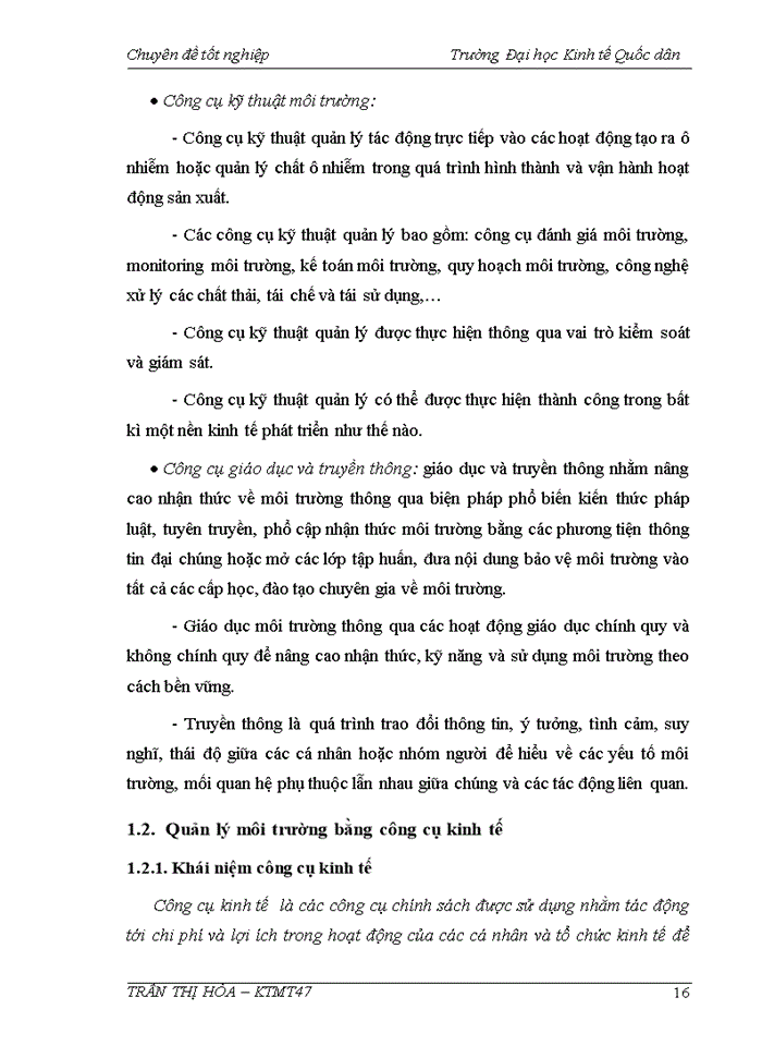 image for page Thực trạng và giải pháp nâng cao hiệu quả áp dụng công cụ kinh tế trong quản lý môi trường trên địa bàn thành phố Hà Nội