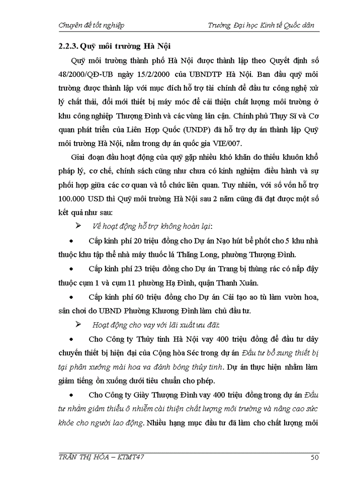 image for page Thực trạng và giải pháp nâng cao hiệu quả áp dụng công cụ kinh tế trong quản lý môi trường trên địa bàn thành phố Hà Nội