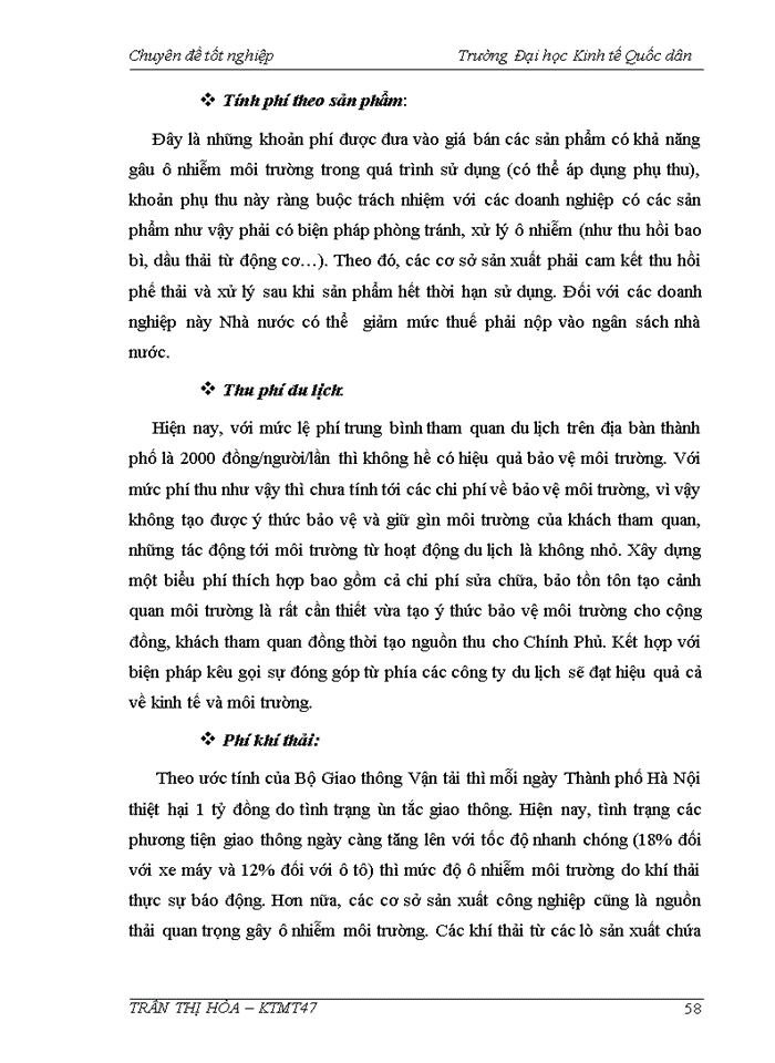 image for page Thực trạng và giải pháp nâng cao hiệu quả áp dụng công cụ kinh tế trong quản lý môi trường trên địa bàn thành phố Hà Nội