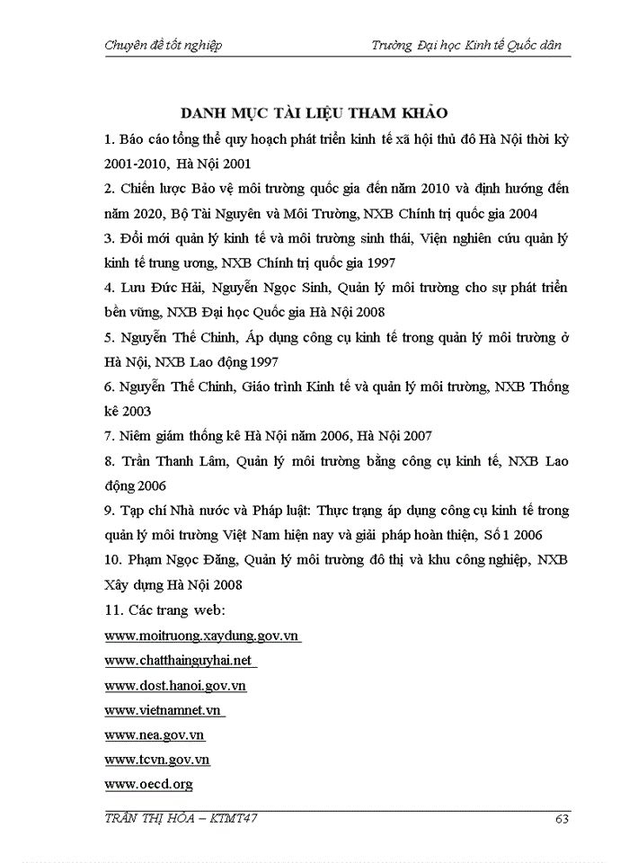 image for page Thực trạng và giải pháp nâng cao hiệu quả áp dụng công cụ kinh tế trong quản lý môi trường trên địa bàn thành phố Hà Nội