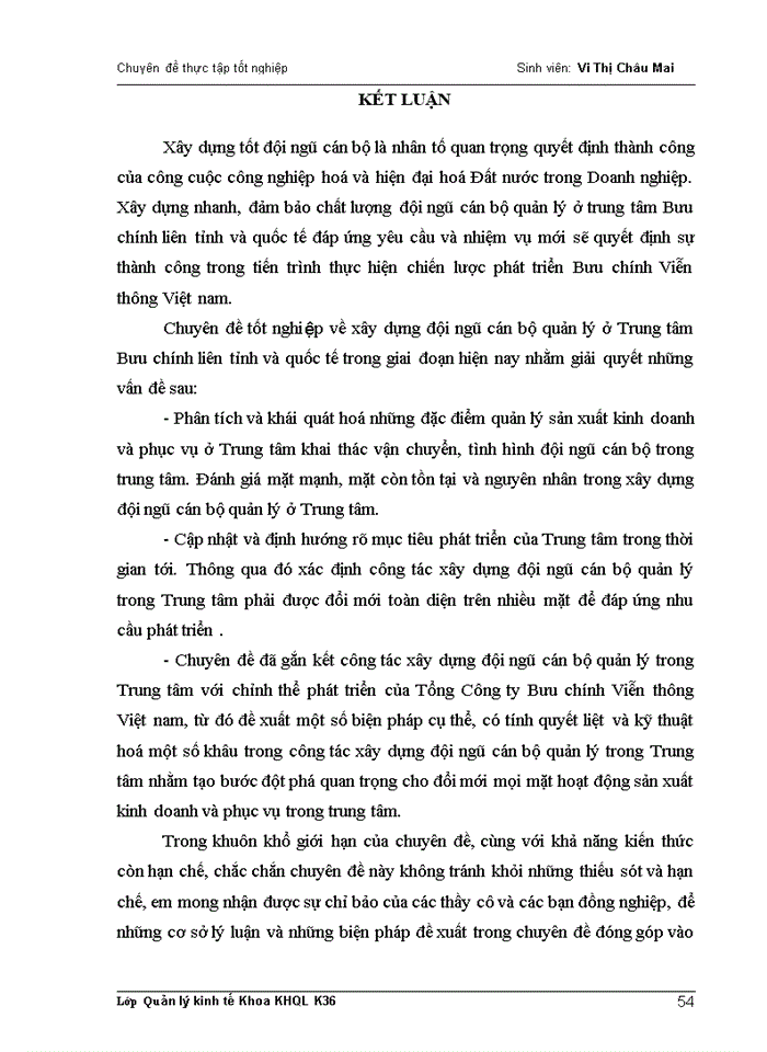 image for page Những giải pháp Xây dựng đội ngũ cán bộ quản lý ở Trung tâm khai thác vận chuyển Bưu điện Hà Nội trong giai đoạn hiên nay