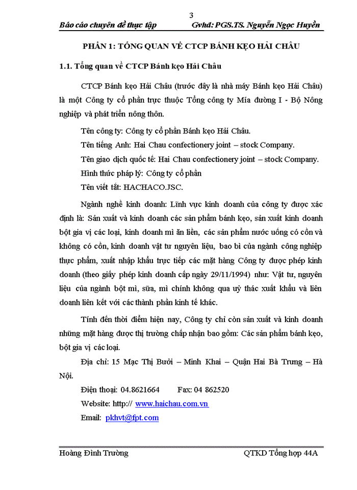 image for page Hoàn thiện quản lý và tổ chức hệ thống kênh phân phối của CTCổ phần Bánh kẹo Hải Châu