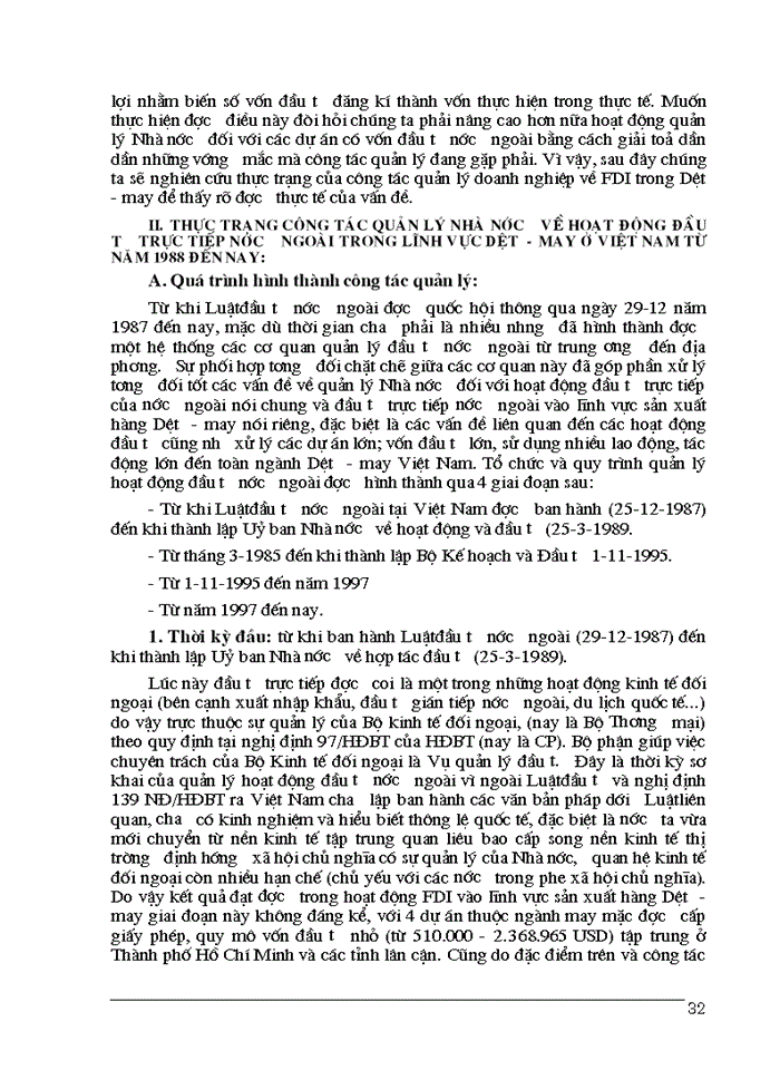image for page Một số giải pháp nhằm nâng cao năng lực quản lý Nhà nước đối với hoạt động đầu tư trực tiếp nước ngoài trong lĩnh vực Dệt- may