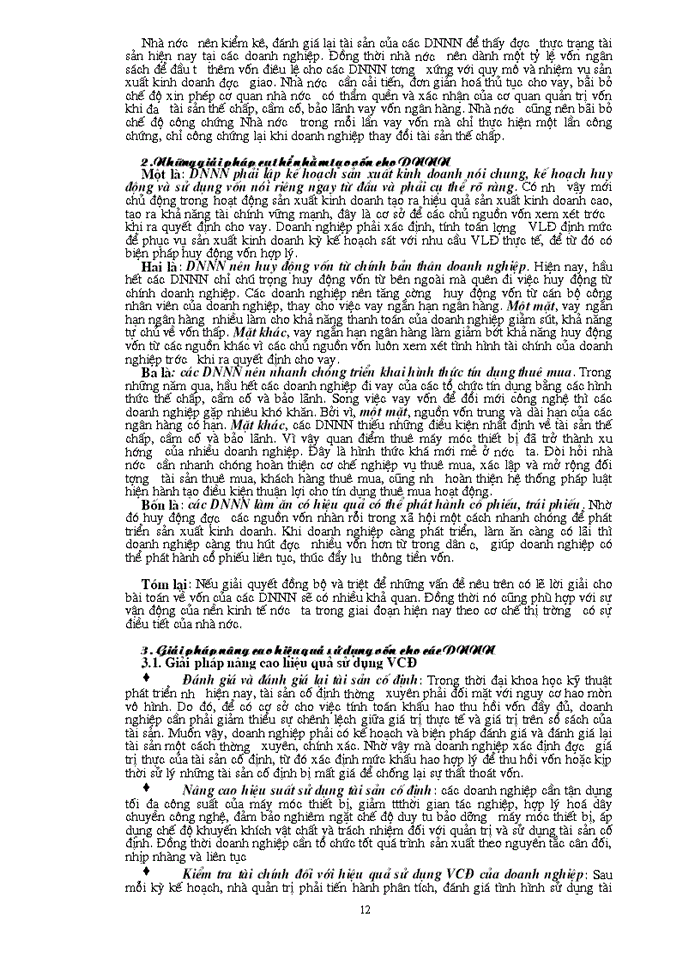 image for page Một số giải pháp tạo vốn và nâng cao hiệu quả sử dụng vốn cho các Doanh nghiệp Nhà Nước ở Việt Nam hiện nay