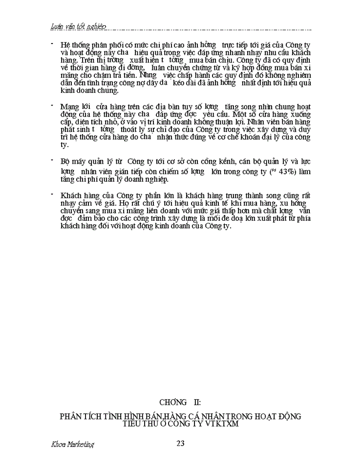 image for page Đẩy mạnh bán hàng cá nhân trong hoạt động tiêu thụ ở Công ty VTKTXM