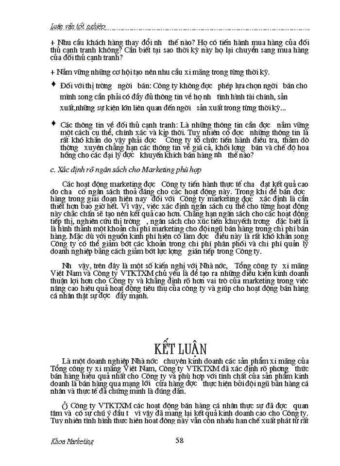 image for page Đẩy mạnh bán hàng cá nhân trong hoạt động tiêu thụ ở Công ty VTKTXM