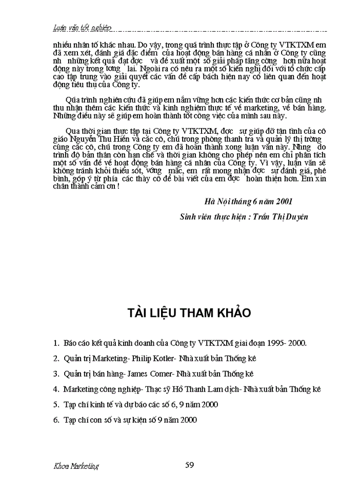 image for page Đẩy mạnh bán hàng cá nhân trong hoạt động tiêu thụ ở Công ty VTKTXM