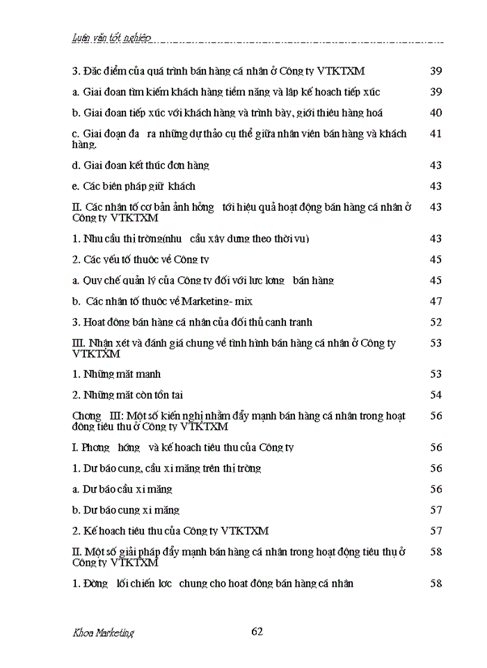 image for page Đẩy mạnh bán hàng cá nhân trong hoạt động tiêu thụ ở Công ty VTKTXM