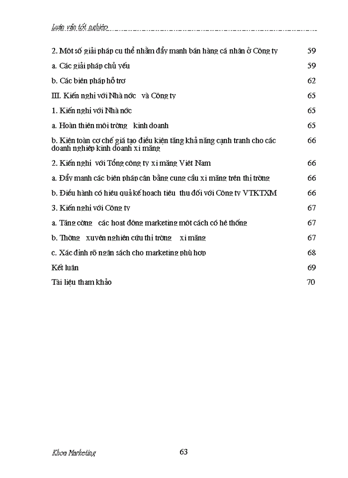 image for page Đẩy mạnh bán hàng cá nhân trong hoạt động tiêu thụ ở Công ty VTKTXM