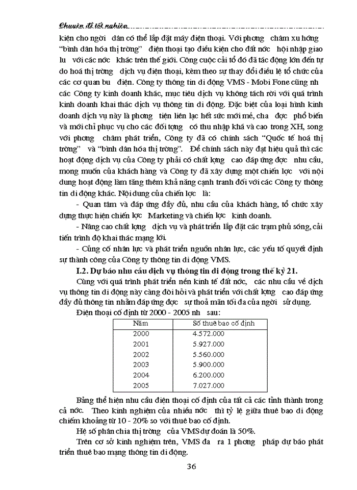 image for page Thị trường dịch vụ điện thoại - Thực trạng và giải pháp hoạt động Marketing tại Công ty VMS - Mobi Fone