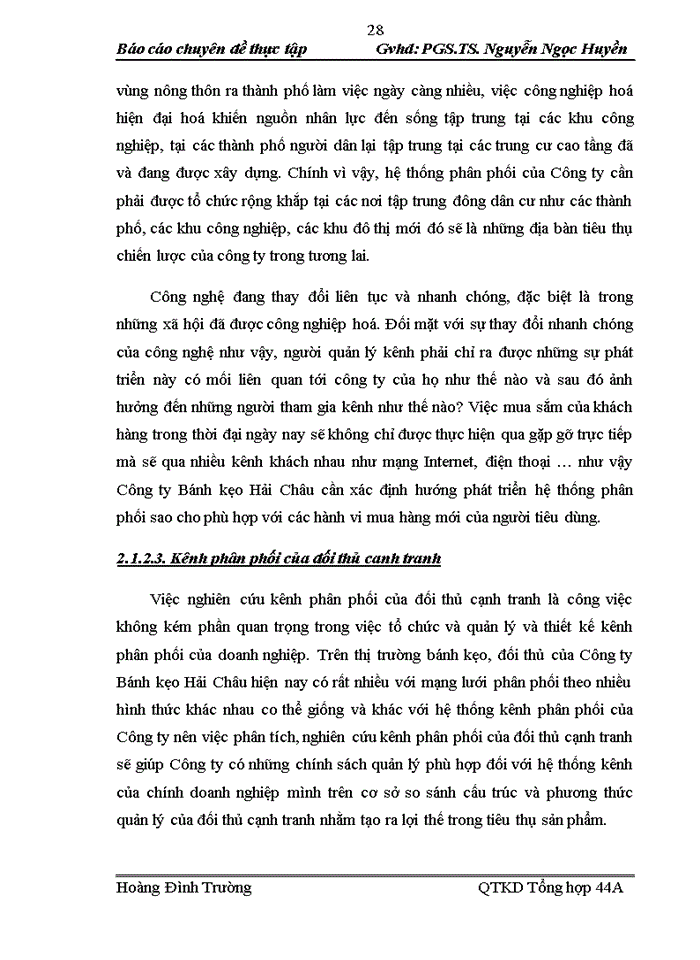 image for page Hoàn thiện quản lý và tổ chức hệ thống kênh phân phối của CTCổ phần Bánh kẹo Hải Châu