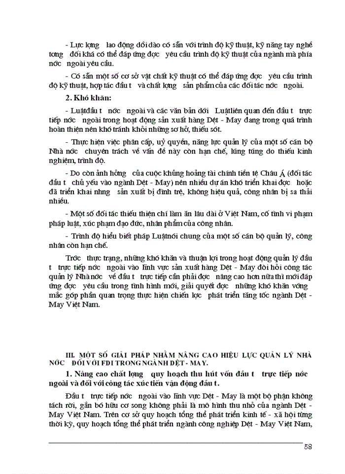 image for page Một số giải pháp nhằm nâng cao năng lực quản lý Nhà nước đối với hoạt động đầu tư trực tiếp nước ngoài trong lĩnh vực Dệt- may