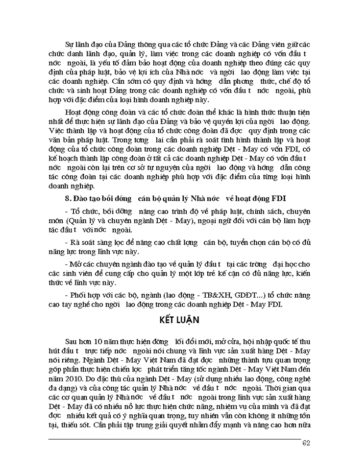 image for page Một số giải pháp nhằm nâng cao năng lực quản lý Nhà nước đối với hoạt động đầu tư trực tiếp nước ngoài trong lĩnh vực Dệt- may