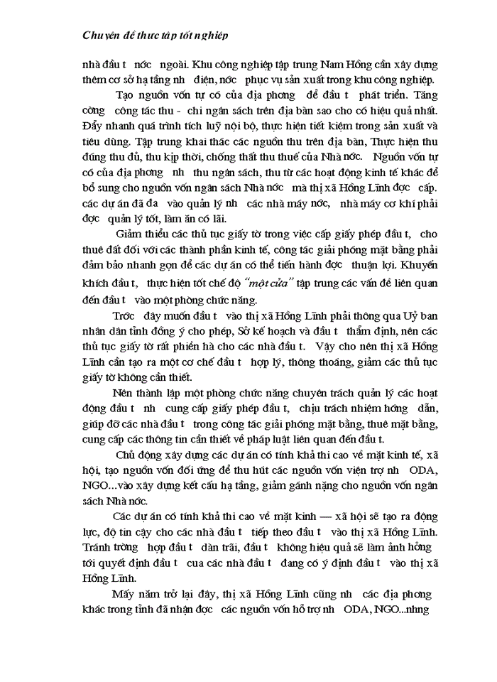 image for page Thực trạng và giải pháp sử dụng hiệu quả vốn đầu tư từ ngân sách cho đầu tư phát triển trên địa bàn thị xã Hồng Lĩnh tỉnh Hà Tĩnh giai đoạn 2000 - 2010