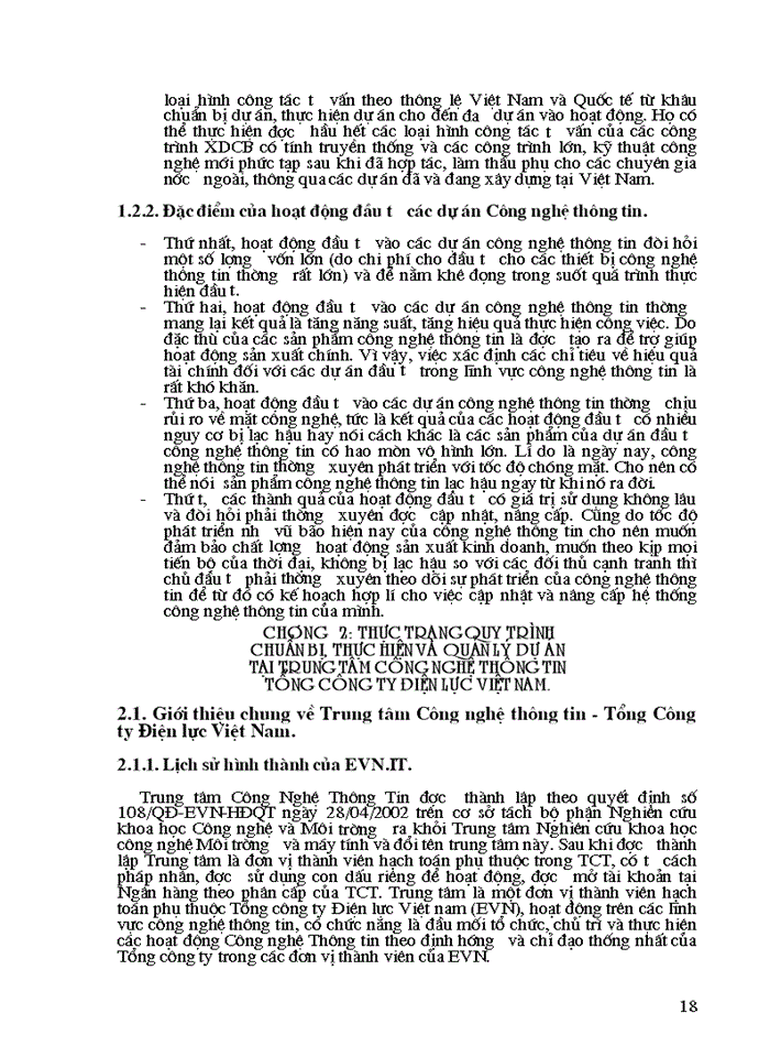 image for page Thực trạng quy trình Chuẩn bị thực hiện và quản lý dự án tại Trung tâm Công nghệ thông tin Tổng Công ty điện lực Việt Nam