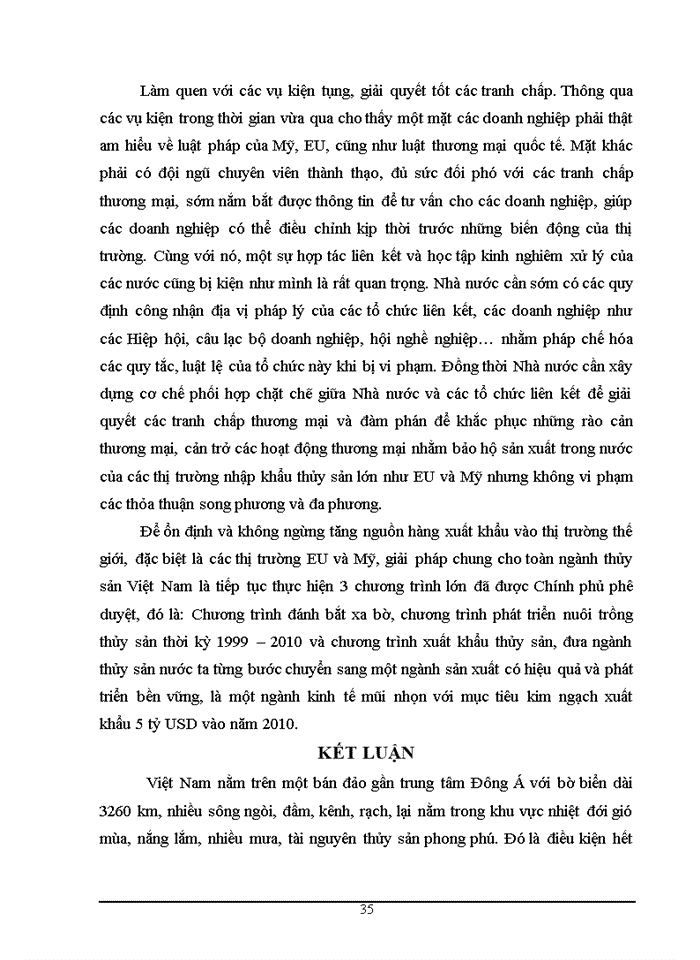 image for page Những giải pháp vượt qua hàng rào phi thuế quan đối với Xuất khẩu thủy sản của Việt Nam vào thị trường EU và Mỹ