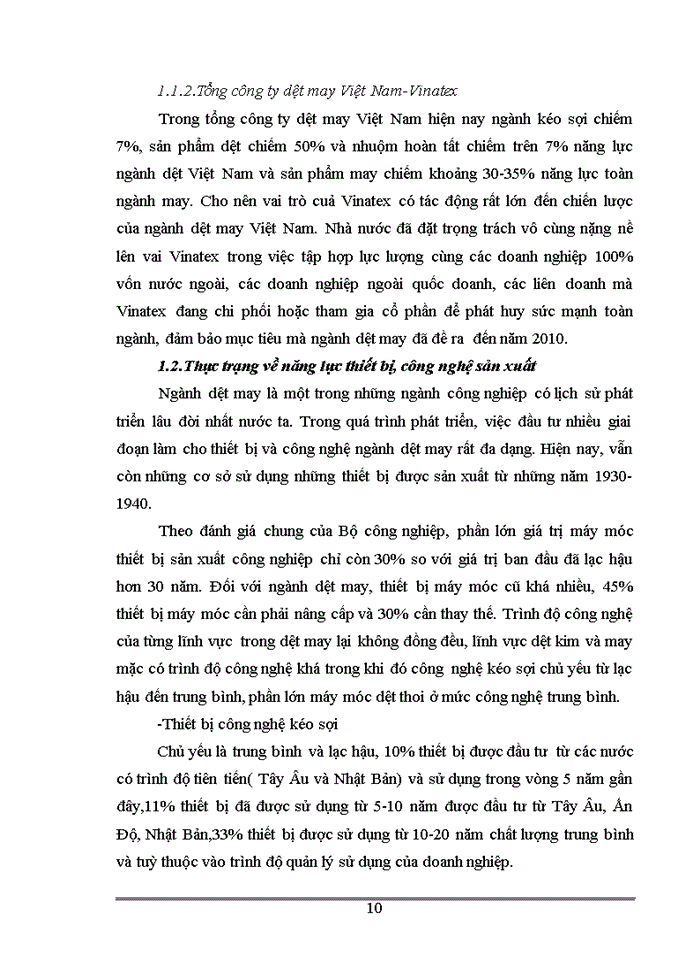 image for page Thực trạng đầu tư đổi mới công nghệ của ngành dệt may Việt Nam