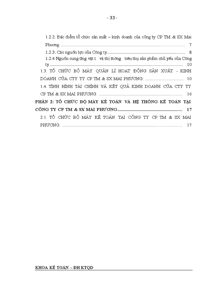 image for page Tổng quan về đặc điểm kinh tế - kĩ thuật và tổ chức bộ máy quản lý hoạt động sản xuất kinh doanh của Công ty Cổ phần Thương mại và Sản xuất Mai Phương